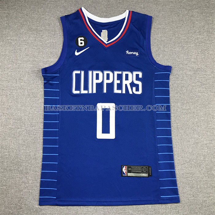 Maillot Los Angeles Clippers Russell Westbrook NO 0 Icon 2022-23 Bleu